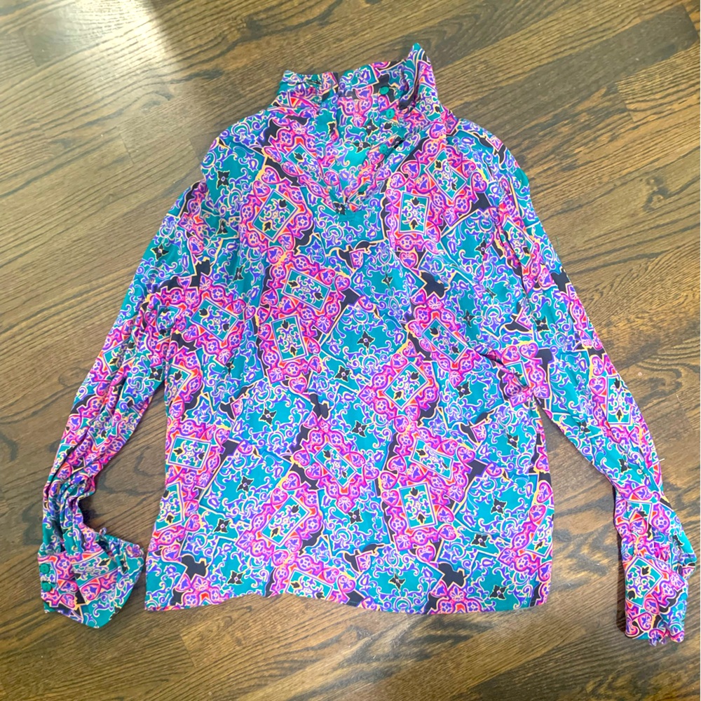 Vintage CC Courtenay 100% Silk Blouse